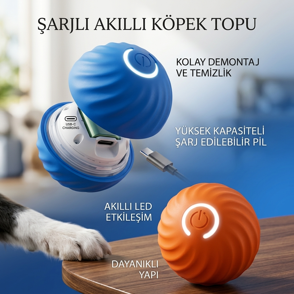 HachiWay - Hareketli Akıllı Köpek Oyun Topu
