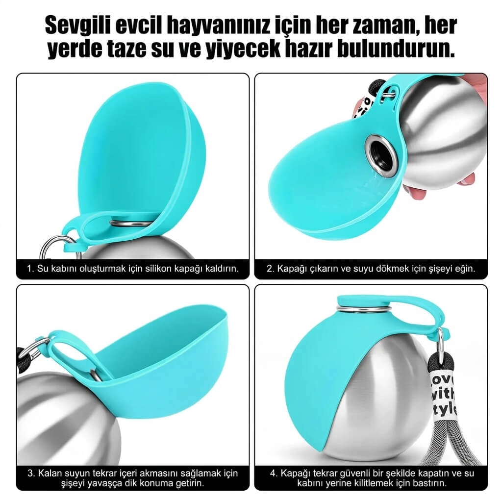 Taşınabilir Köpek Su Matarası