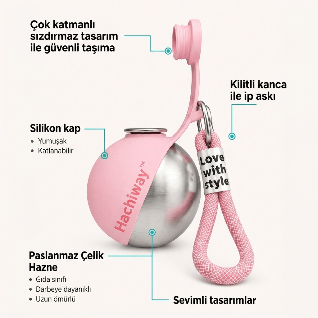 HachiWay™ Çelik Köpek Yürüyüş Matarası